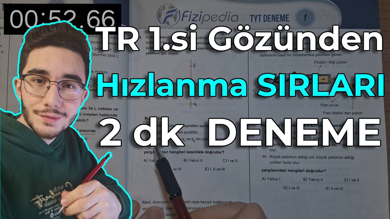 2 dk'da TYT FİZİK DENEME &Ccedil;&Ouml;Z&Uuml;M&Uuml;