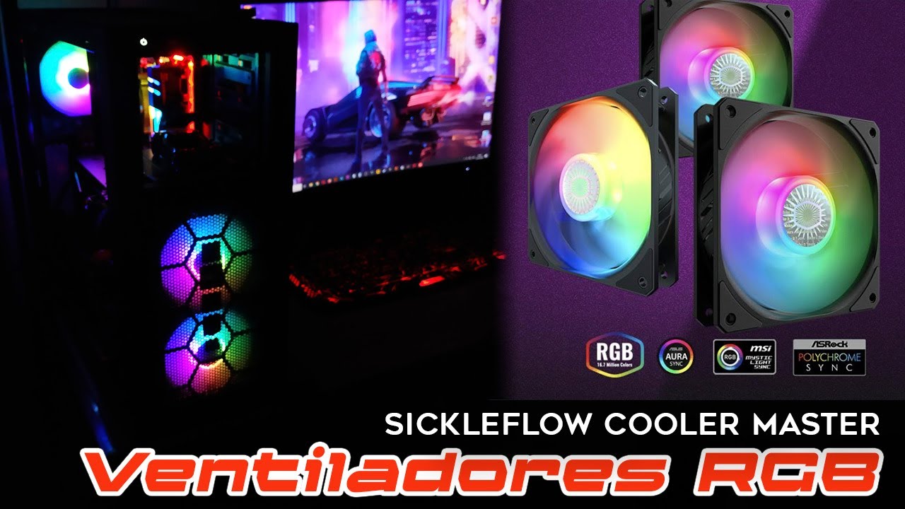 Ventiladores Sickleflow 120 ARGB Cooler Master, Revisión y Armado