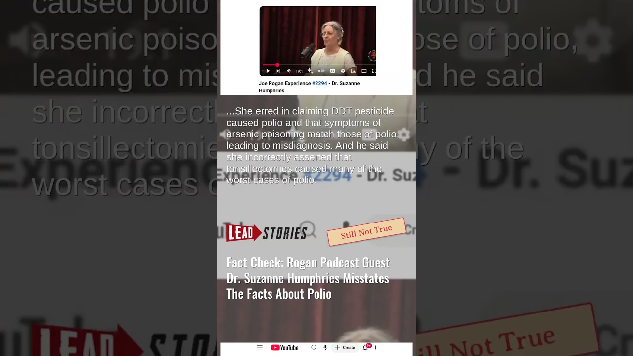 Fact Check: Rogan Podcast Guest Dr. Suzanne Humphries Misstates The Facts About Polio
