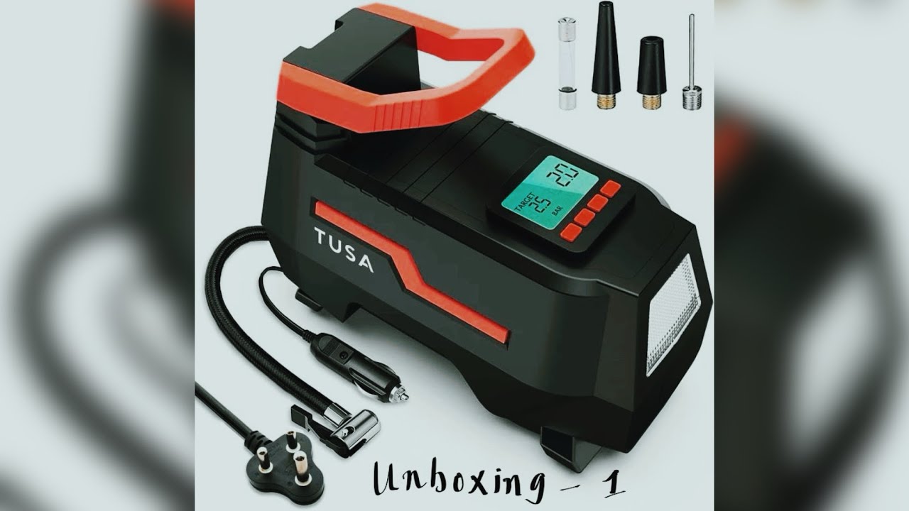 TUSA AC/ DC 2-in-1 Tyre Inflator Unboxing || Portable Air Compressor for Car & Home (Unboxing )