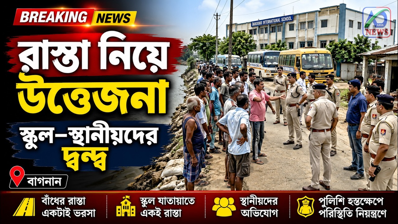 Tension over private school road in Bagnan; heated situation in police-public clash