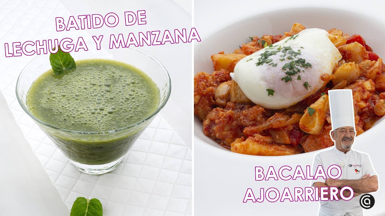 BATIDO de LECHUGA y MANZANA - AJOARRIERO con huevo ¡con Karlos Arguiñano!