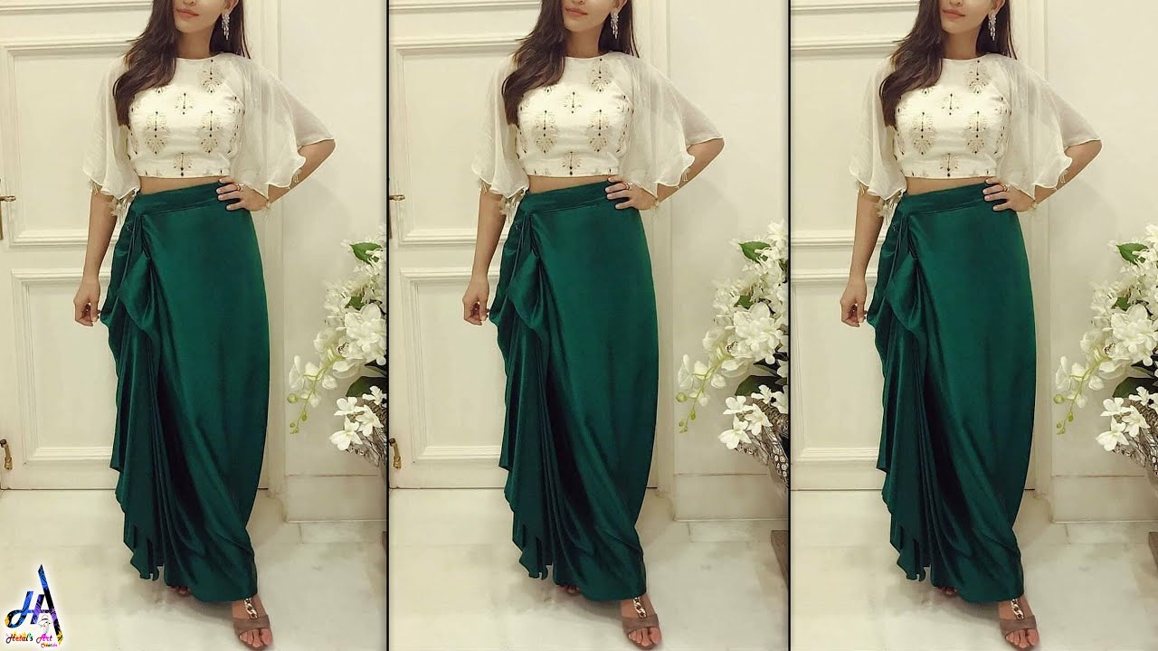 Trendy Dresses !!! Party Wear DIY Crop Top Cutting & Stitching