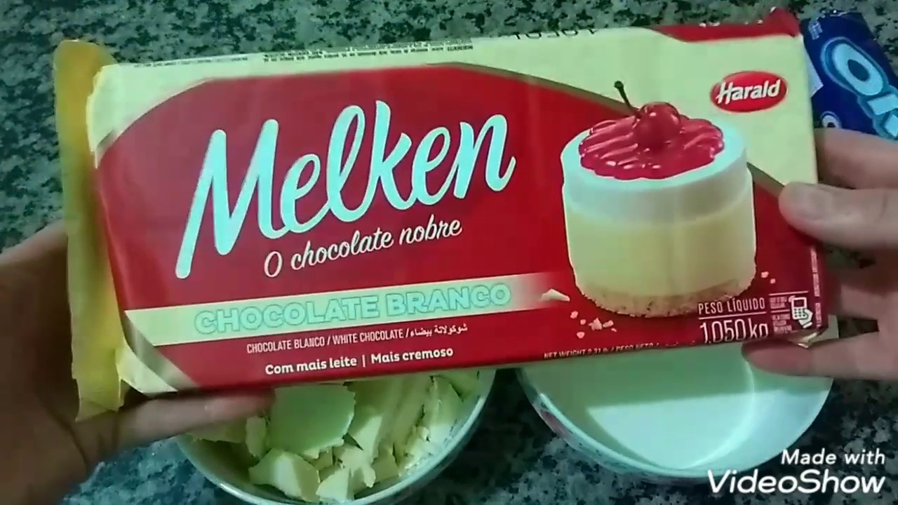 Recheio de oreo com chocolate branco