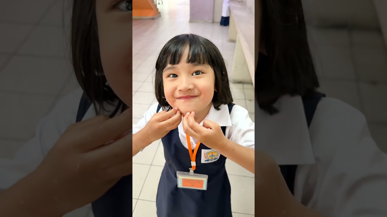 First day stepping into primary school, Take it slow, Kayla, Mommy and Daddy love you
