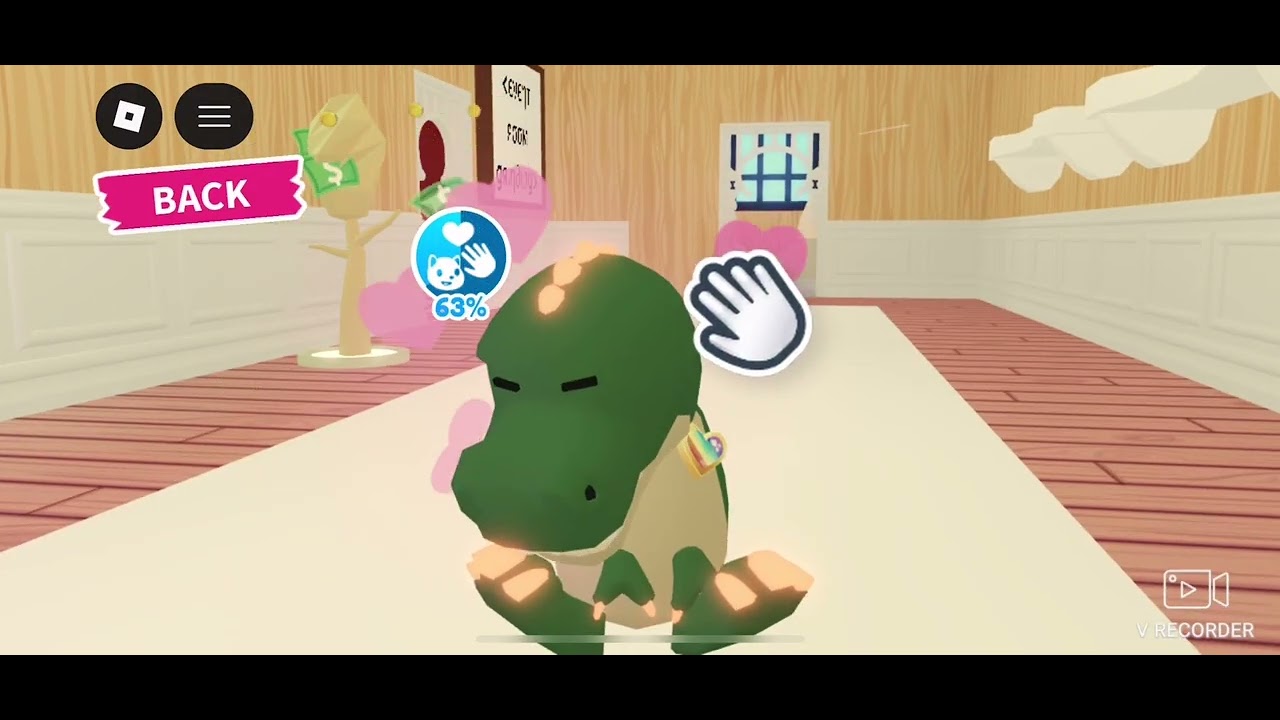 Playing adopt me to get every task on my task board!! (Ft: Dino the T. rex) ￼