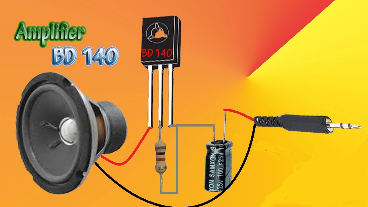 AUDIO AMPLIFIER CIRCUIT|HOW TO  MAKE AMPLIFIER USING BD 140 TRANSISTOR |ONE TRANSISTOR AMPLIFIER