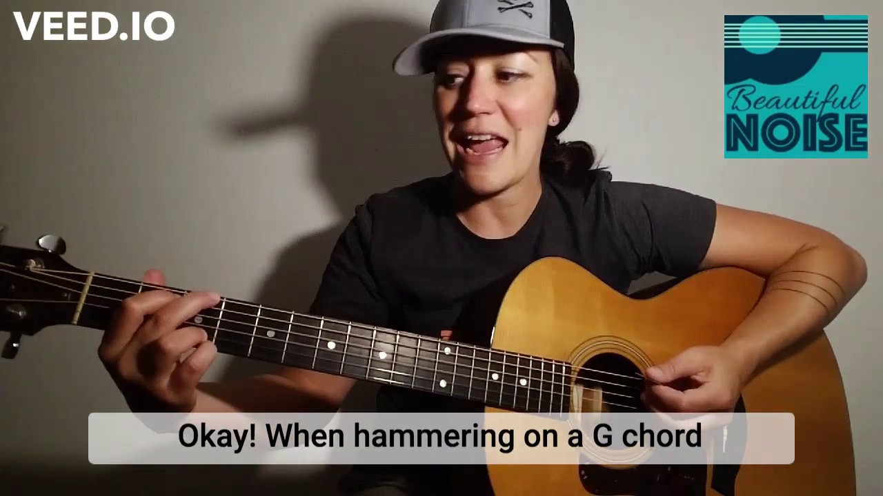 G chord hammer on - easy guitar lesson - BeautifulNoise