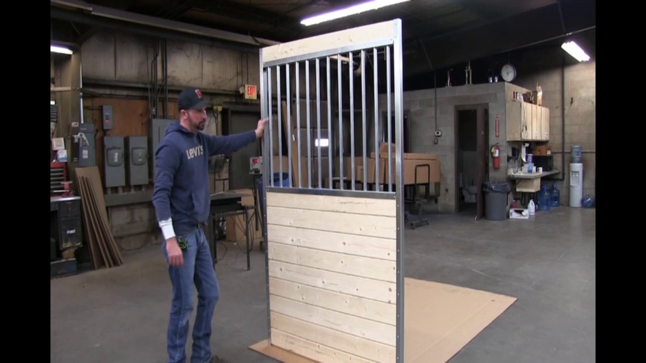 Galvanized stall door assembly by Country Manufacturing.