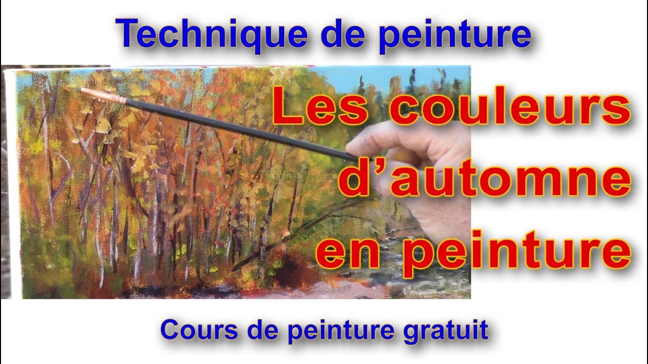 Les couleurs d'automne en peinture acrylique dans le paysage