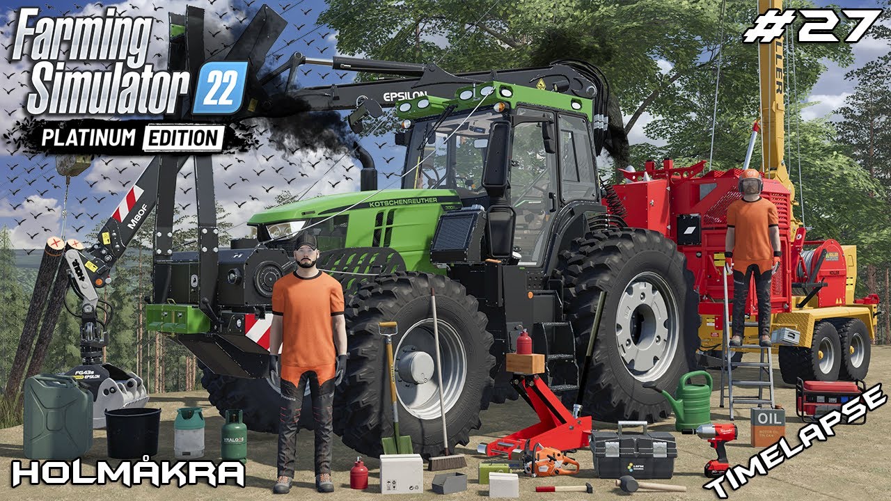 WINCHING LOGS FROM THE HILLSIDE W/YARDER | Forestry ON Holmakra | Farming Simulator 22 | Episode 27