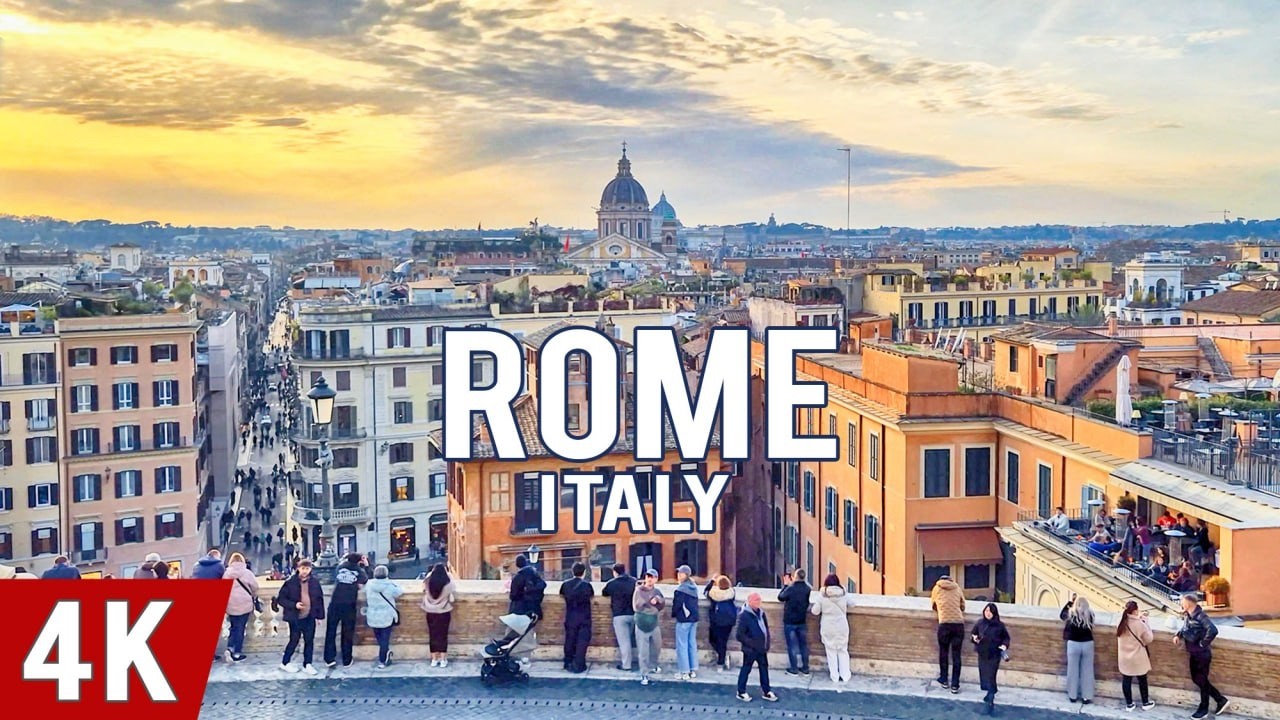 Пеший тур 2026 с сюрпризом 🇮🇹 Рим, Италия 4K / Достопримечательности / Испанская лестница