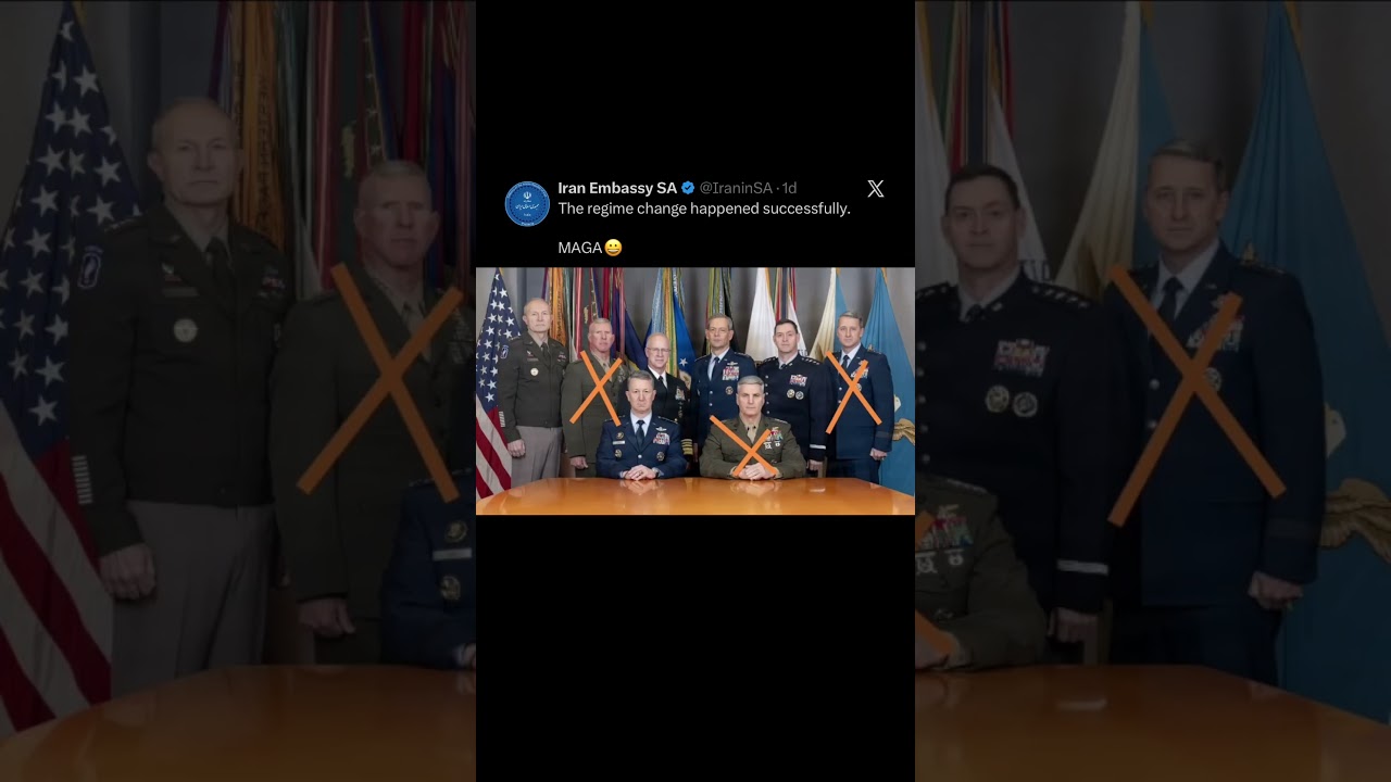 US fired top military leaders and Iran responded, &ldquo;regime change successful. #usa #geopolitics #iran