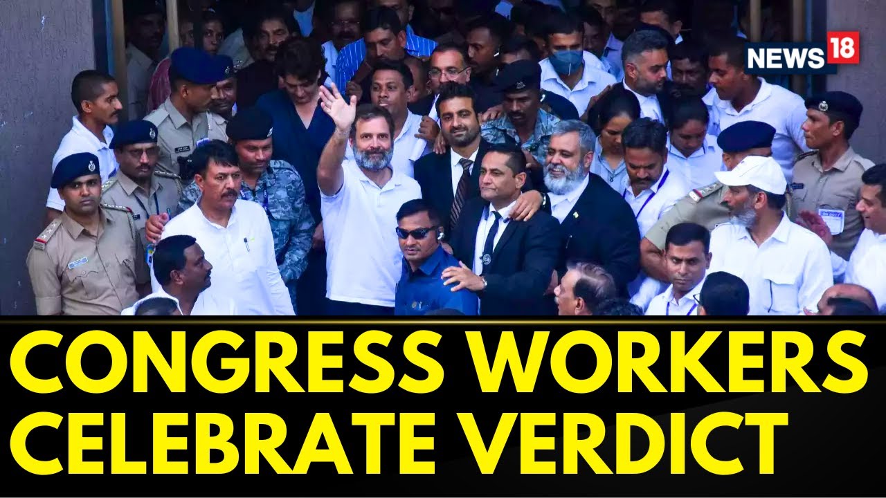 Supreme Court On Rahul Case | Congress Workers Celebrate As SC Stays The Conviction Of Rahul Gandhi