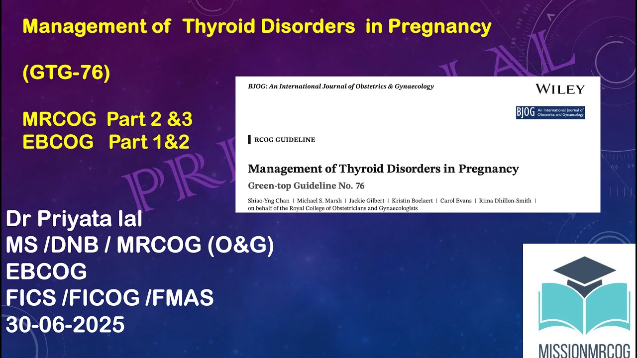 Management of  Thyroid Disorders  in Pregnancy    -  GTG 76