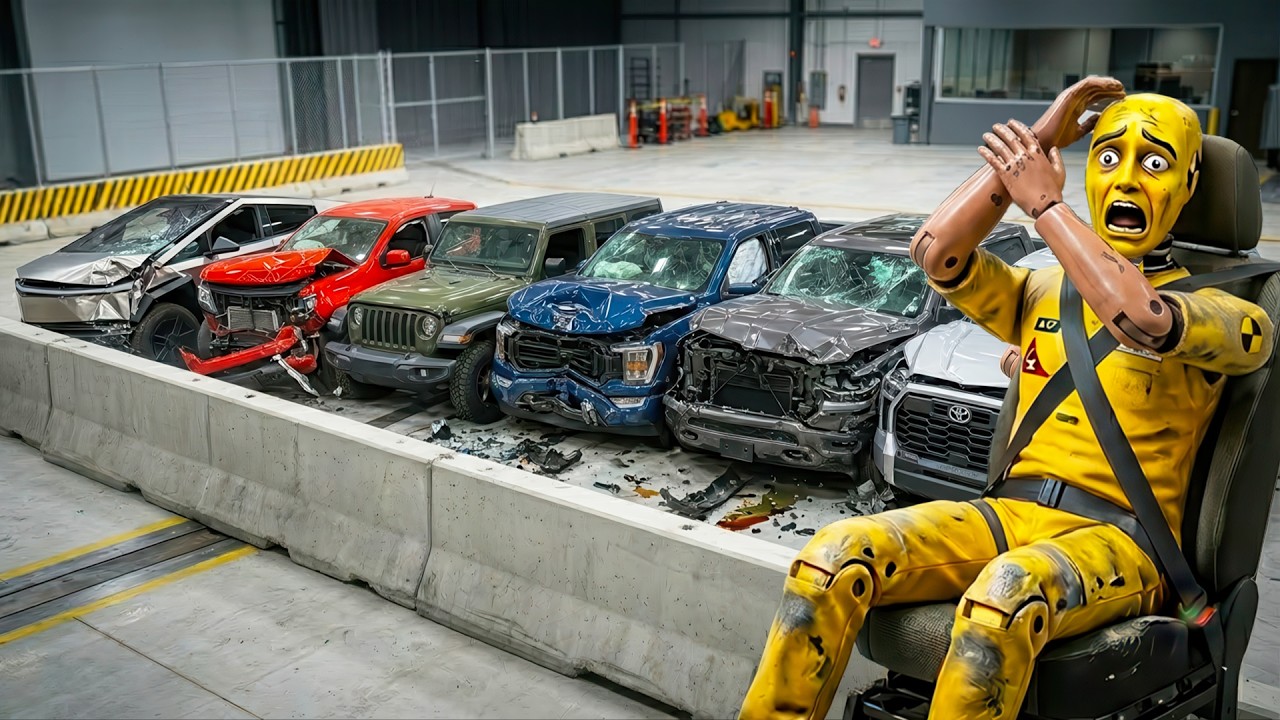 Test zderzeniowy pickupa &ndash; F150, Cybertruck, Ram, Tundra, Colorado, Gladiator, Rivian