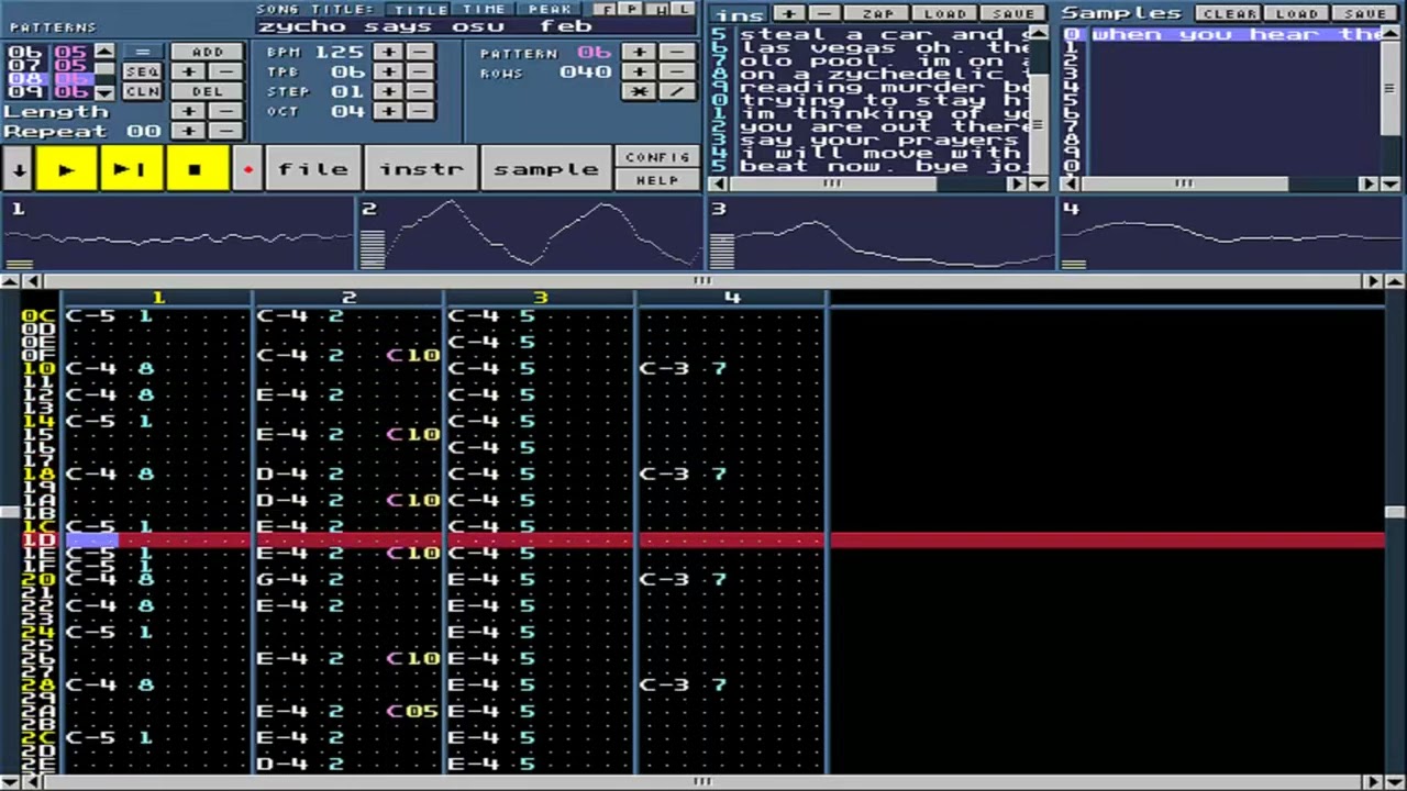 AMIGA PC MUSIC MODULE ZYCHO By Jojje MOD MODS FORMAT PCM Milky Tracker IMITATION PC ATARI ST