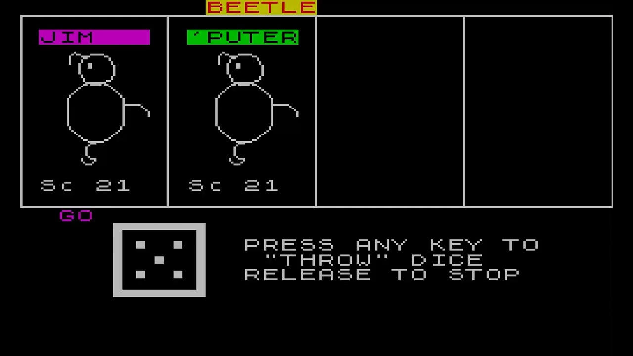 Beetle DICE GAME 1983 By ZX Computing SINCLAIR ZX SPECTRUM