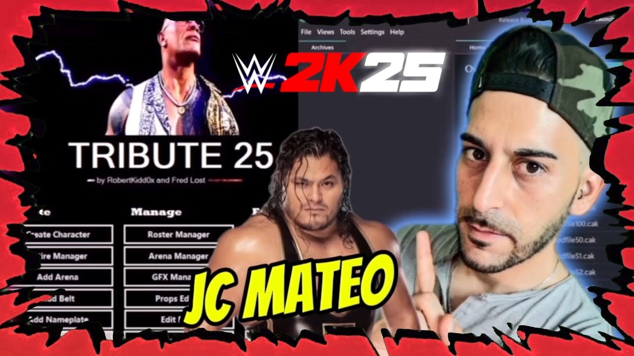 WWE 2K25 - INSERISCO IL NEO ARRIVATO JC MATEO (JEFF COBB) (GFX TUTORIAL) *spettacolare*