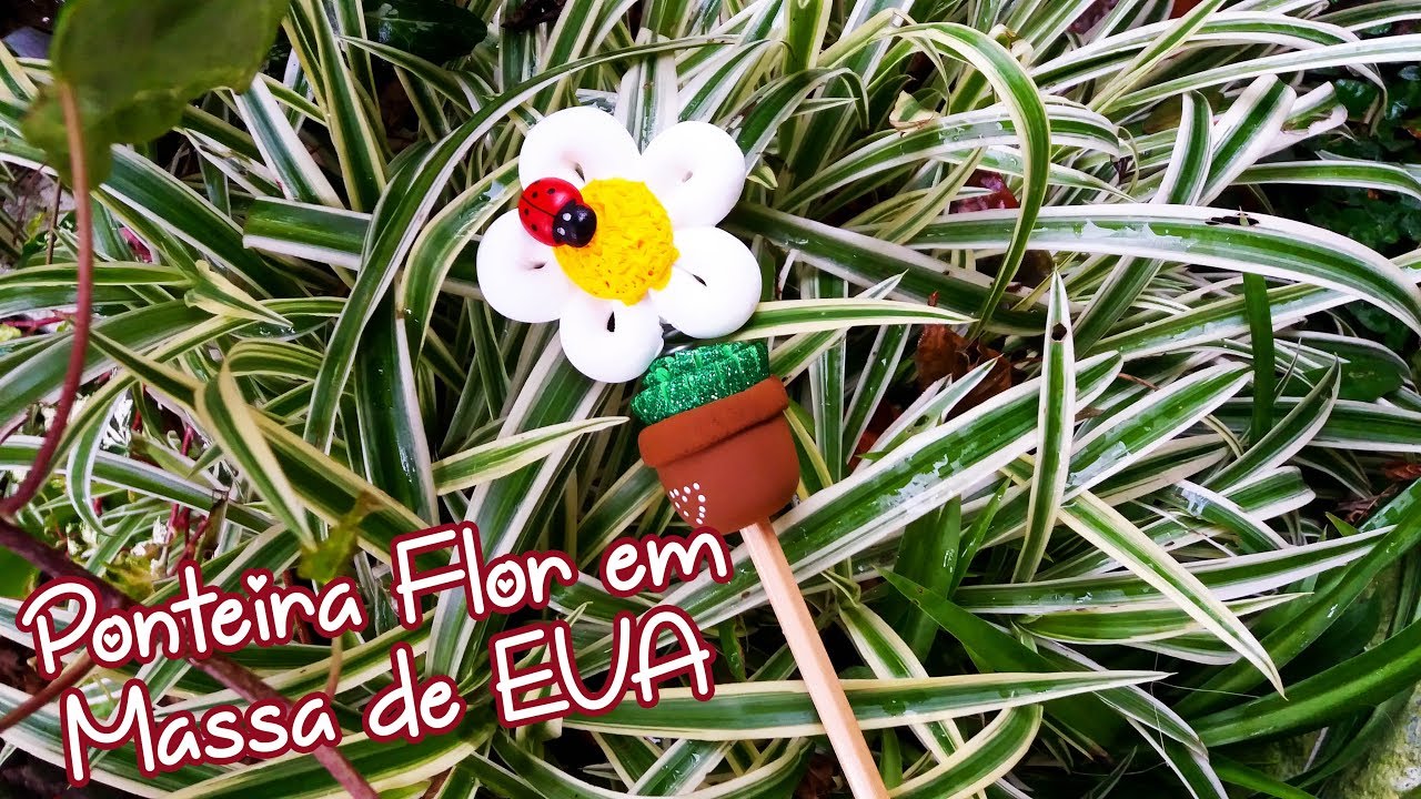 🌺 Ponteira Flor em Massa de EVA / Flower Pencil in Foam Pasta 🌺