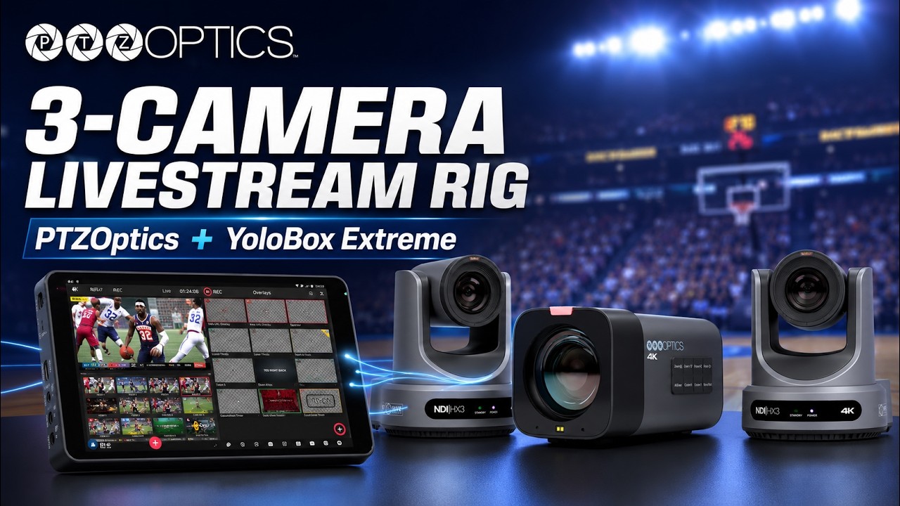 Build a 3-Camera Livestream Rig with PTZOptics & Yolobox Extreme