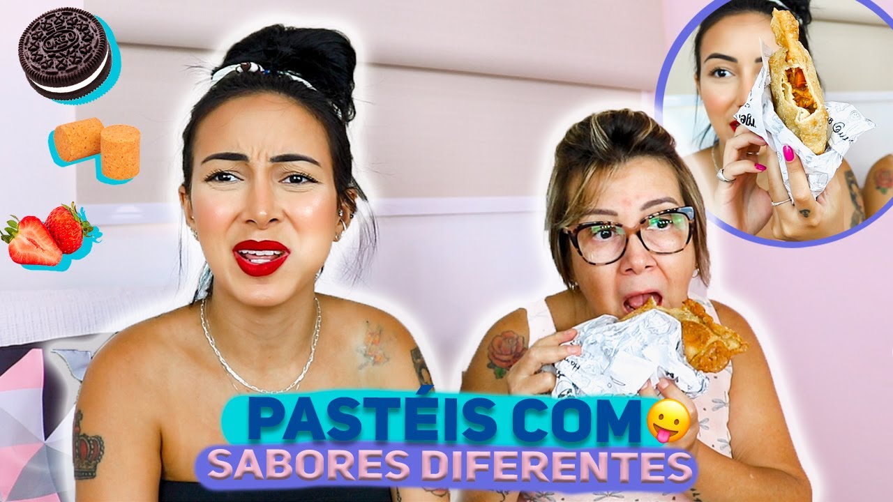 PROVANDO PASTEIS DE SABORES BIZARROS