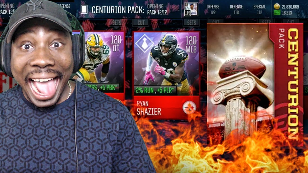 100 ELITE PLAYERS IN 1 CENTURION PACK! Madden Mobile 18 Gameplay Pack Opening Ep. 56