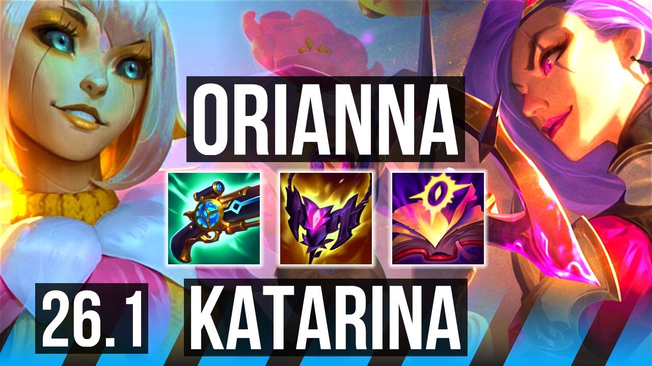 ORIANNA vs KATARINA (MID) | Perfect KDA: 11/0/8 | KR Master | 26.1