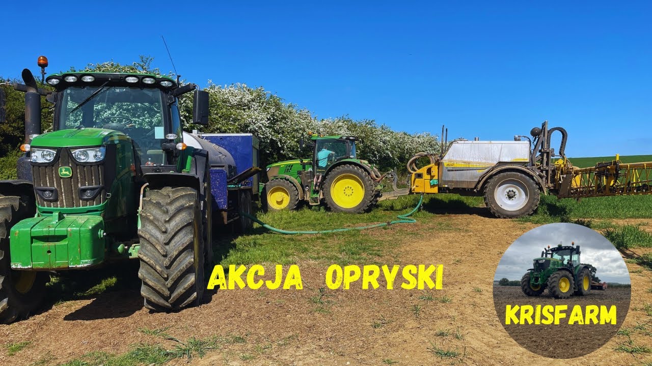 JohnDeere 6215R + Beczka8000l+ JohnDeere 6215R +ChaferCentry 6000l plus kolejne awarie..