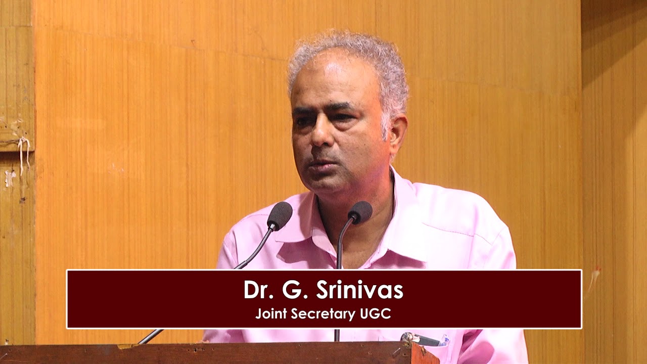 Dr. G. Srinivas, Joint Secretary, UGC addressing at NIRF Workshop Hyderabad