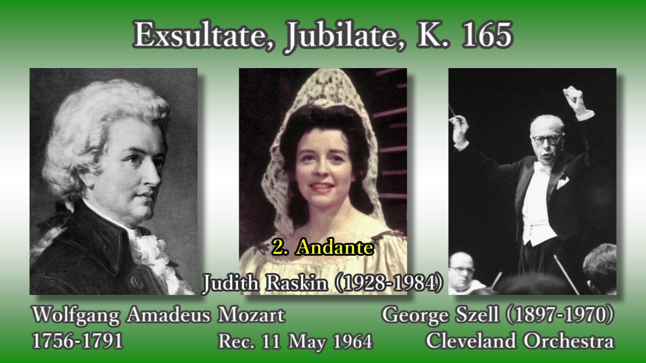 Mozart: Exsultate jubilate, Raskin & Szell (1964) モーツァルト エクスルターテ・ユビラーテ ラスキン＆セル