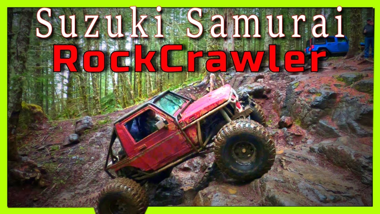 Rock Crawling Demonstration by AWESOME OFF ROAD RIG in Suzuki Samurai shell // Waterfall Trail #28e