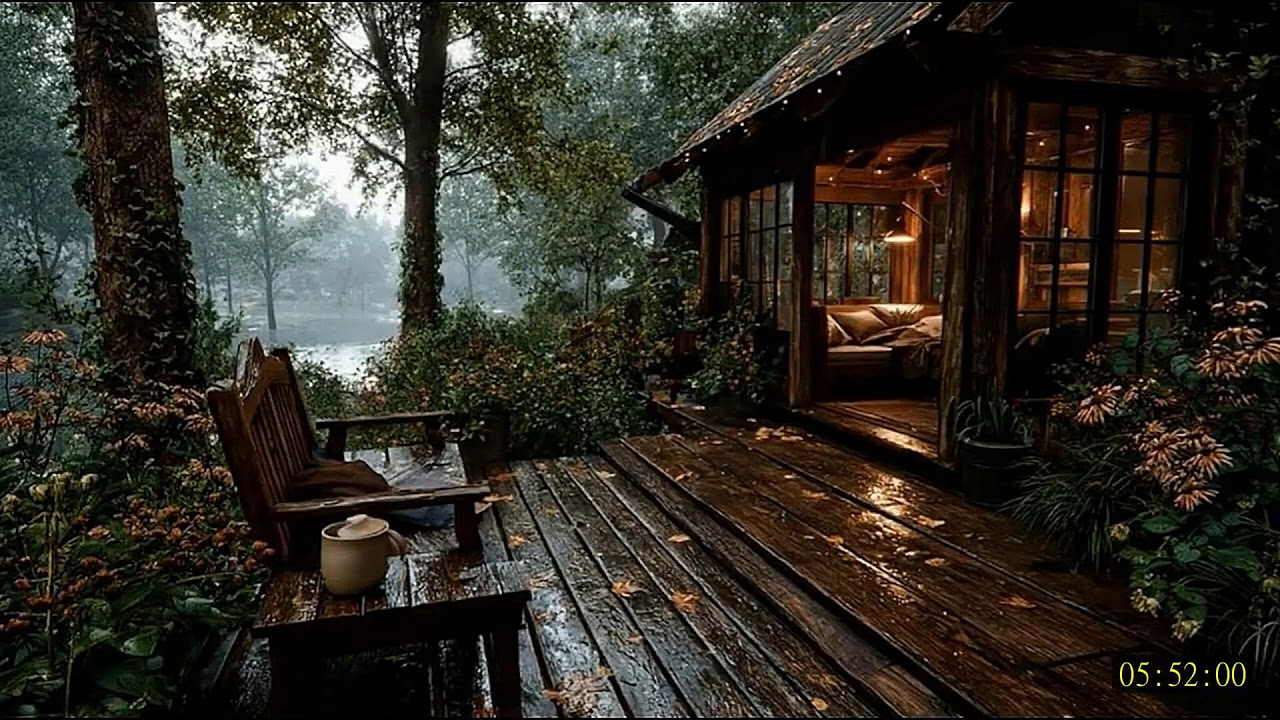Deep Sleep Night Sounds with Heavy Rain