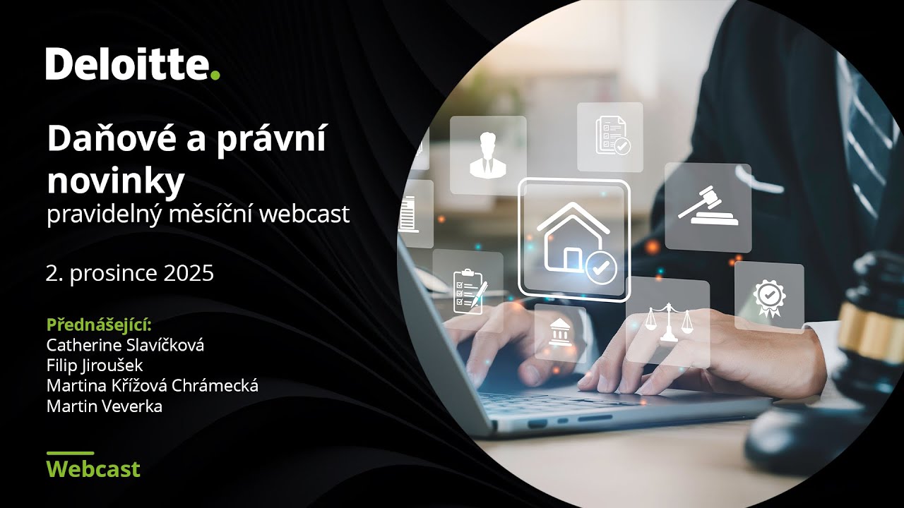 Daňové a právní novinky – pravidelný měsíční webcast