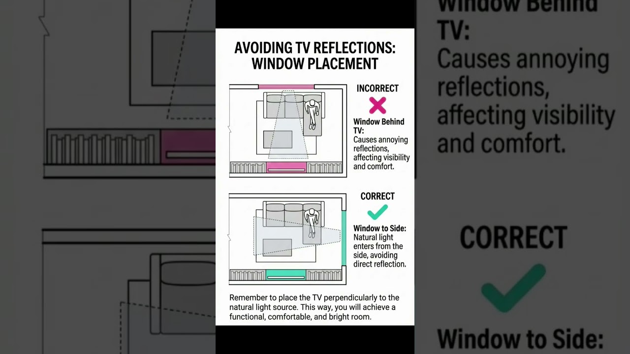 Avoid TV Reflections by Window Placement | Basic Knowledge for Civil Engineering | 