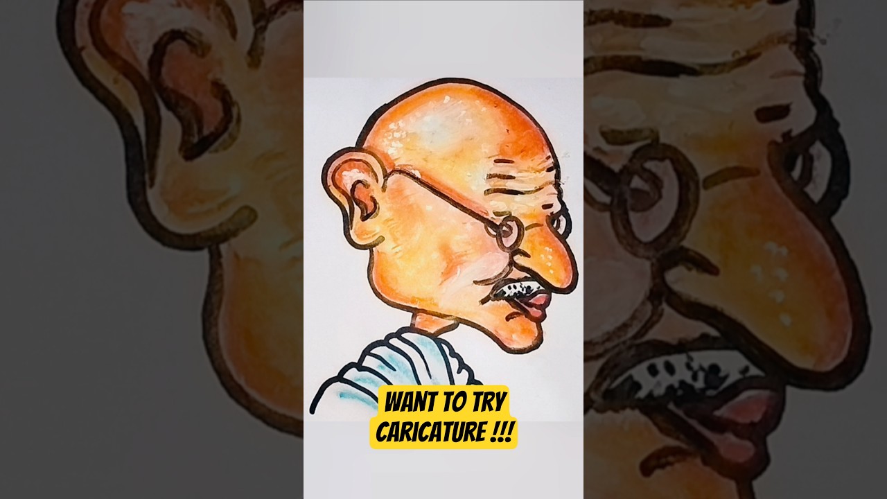 Gandhiji caricature art, 