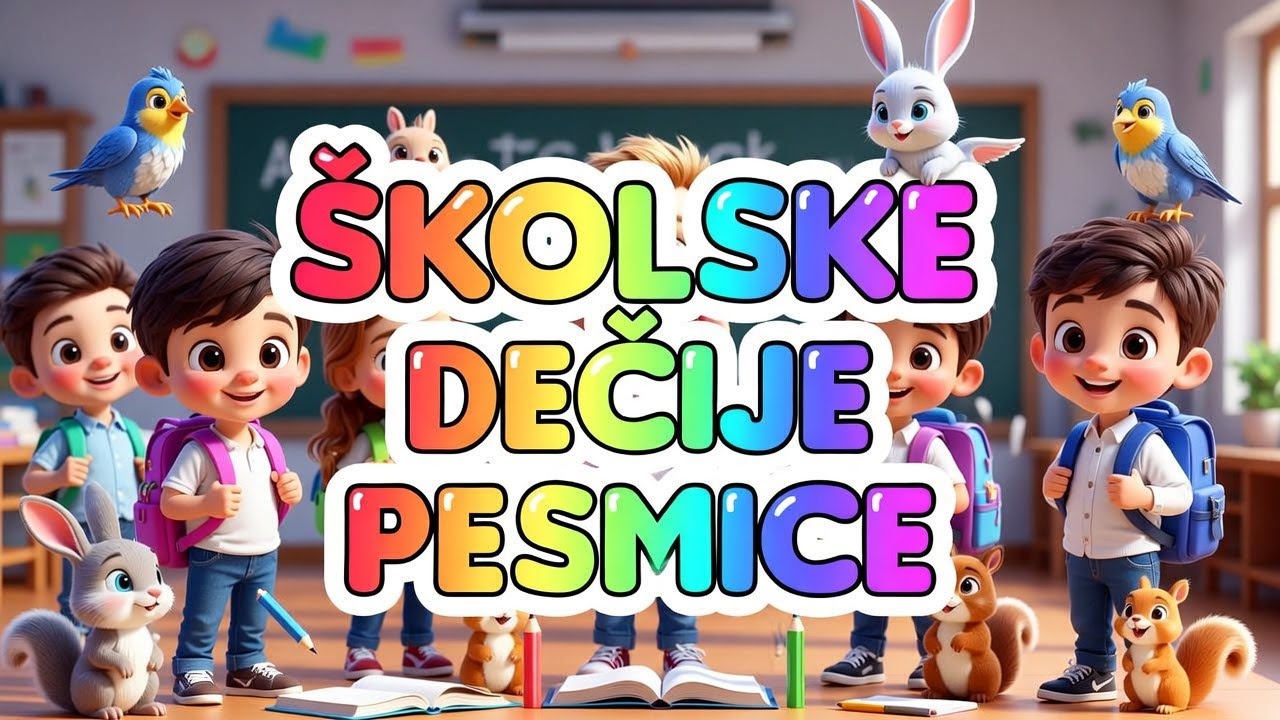 Školske Dečije Pesmice 🎒 | Pesme o Školi i Deci | MIX Za Učenje i Zabavu