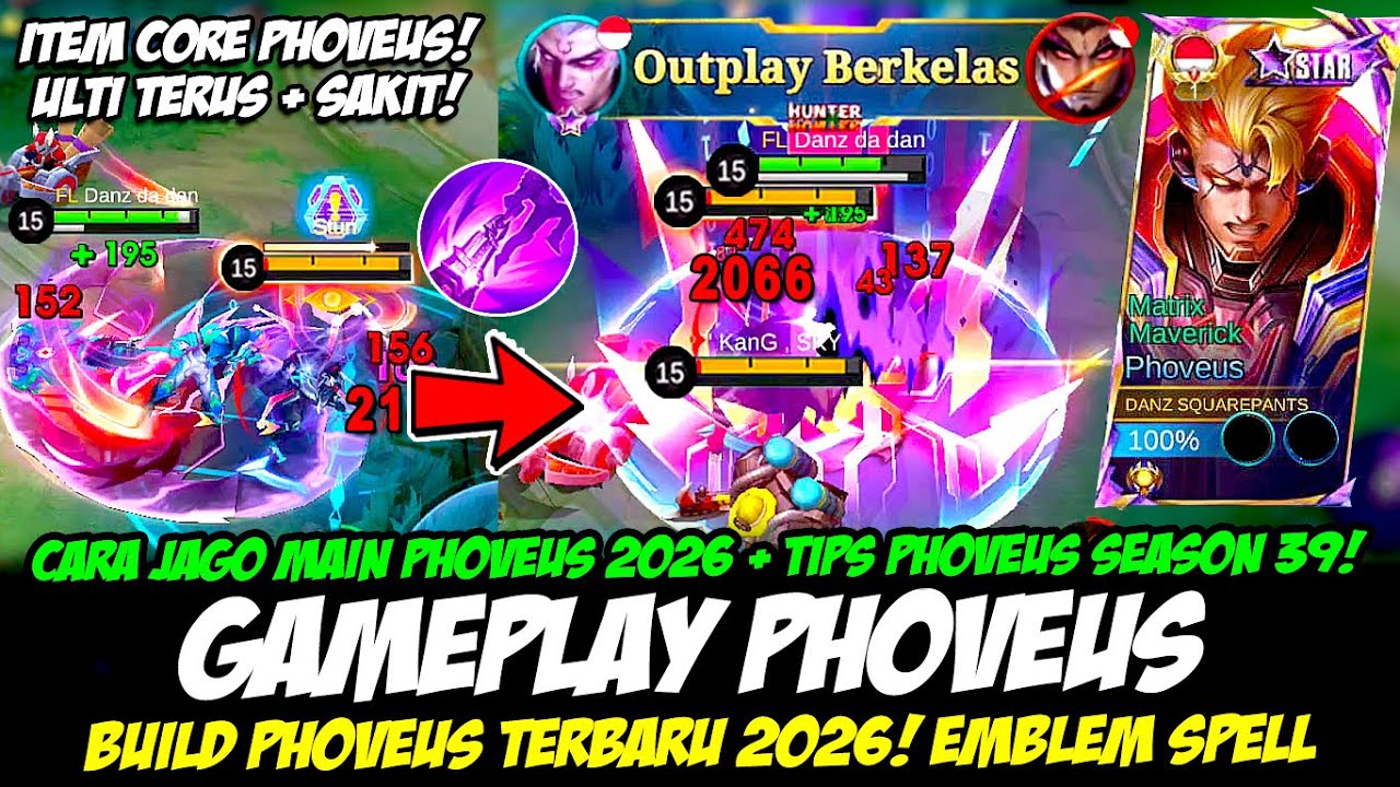 CARA JAGO MAIN PHOVEUS 2026 + TIPS PHOVEUS SEASON 39❗BUILD PHOVEUS 2026❗GAMEPLAY PHOVEUS TOP GLOBAL