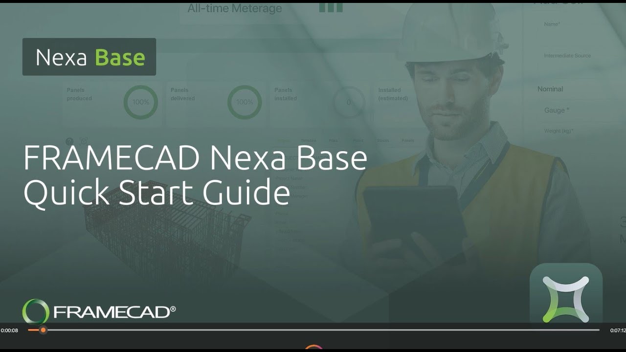 Getting Started with FRAMECAD Nexa Base Tier: Production Management Platform for Steel Framing