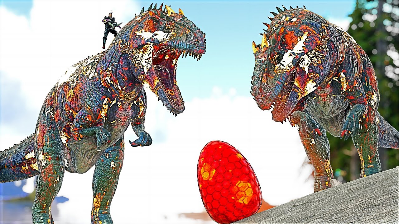 PEGUEI UM OVO DOS INDESTRUTÍVEIS GIGA DE LAVA! SERÁ O FIM DA BASE RIVAL! ARK SURVIVAL PVP DINOSSAURO