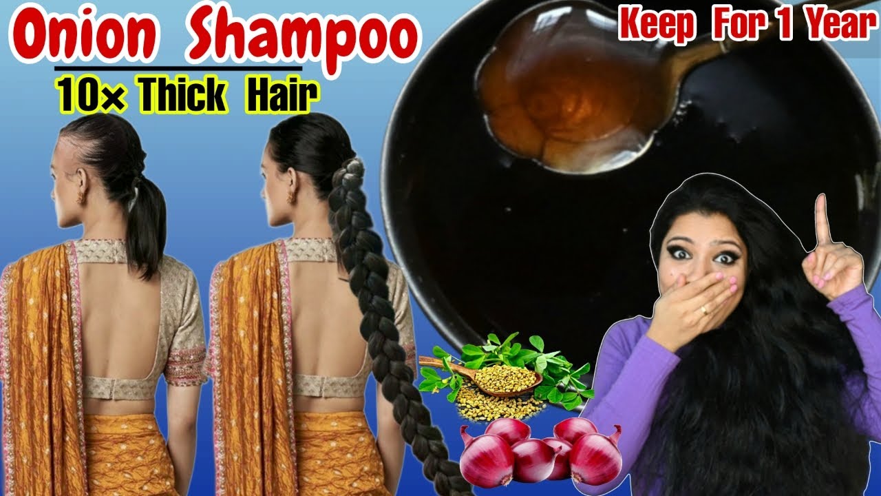 Onion Shampoo(Store For 1 Year)Onion Oil For 10×Thick Hair Growth & To Regrow Lost Hair(GarimaSingh)