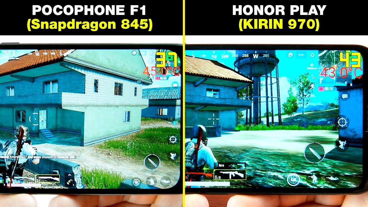 Pocophone F1 (Snapdragon 845) vs Honor Play (Kirin 970) БОЛЬШОЕ СРАВНЕНИЕ В ИГРАХ! FPS + НАГРЕВ