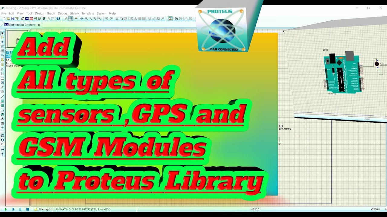 How to add all types of sensors, GSM and GPS modules || proteus||
