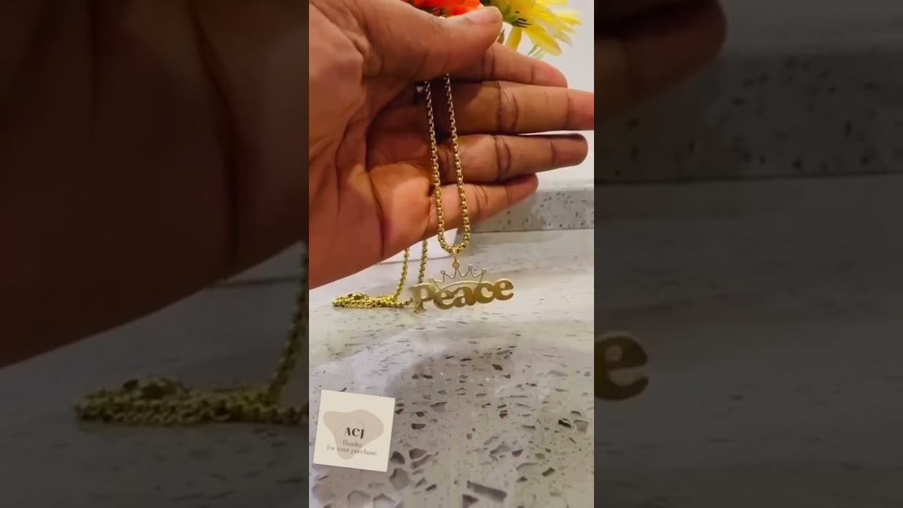 Customized nameplate necklace from Acj brand🛍️ 