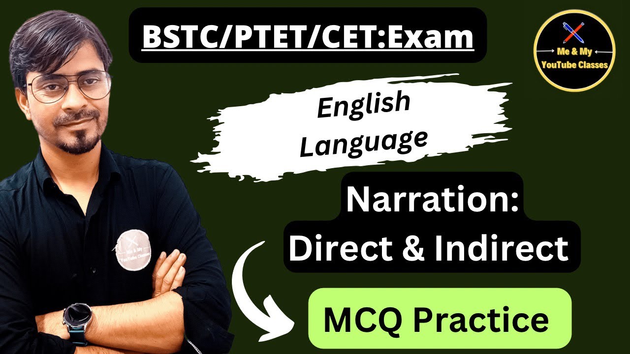 BSTC/PTET/CET: Direct & Indirect 👉 MCQ Practice Live  (English Language)