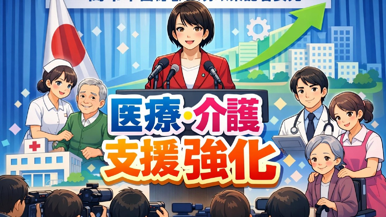 日語學習N1 高市早苗總理經濟政策記者會4 “医療・介護支援強化”