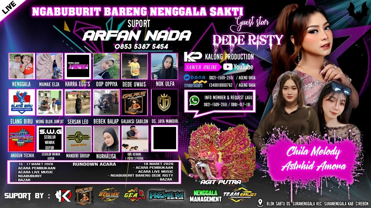 ❤ LIVE NGABUBURIT BARENG || NENGGALA SAKTI SUPORT ARFAN NADA || SURANENGGALA - CIREBON - PART 3