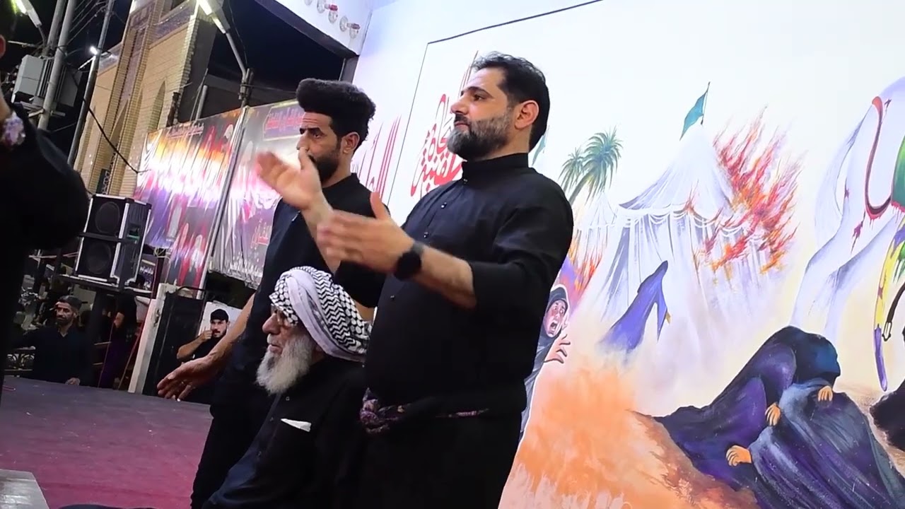 الحاج حميد الكناني كفيل موكب المختار الثقفي بعد ان اخذ منه المرض والعجز ولن يترك الموكب