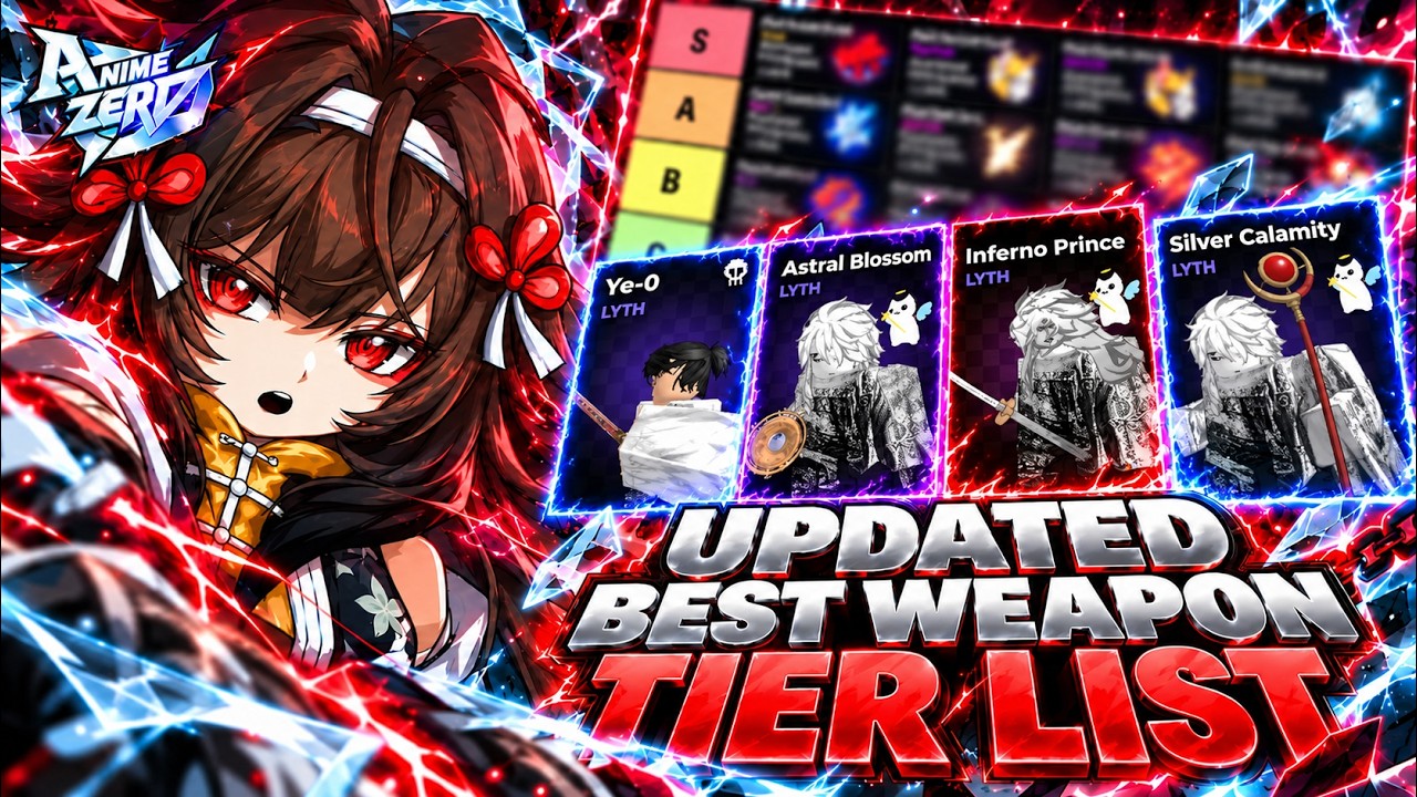 The Best FULLY UPDATED Anime Zero Weapons Tier List