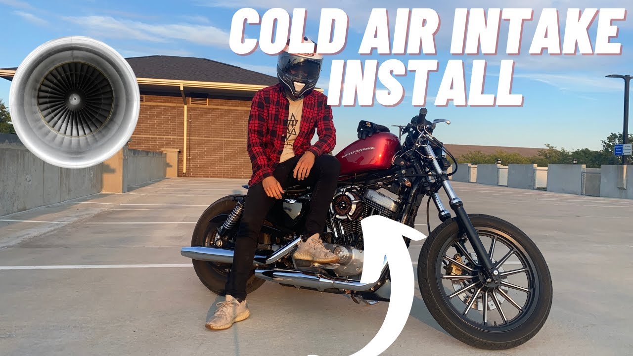 Turbine Cold Air Intake install on Harley Davidson Sportster (Harley Bobber Build pt.5)
